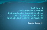 Germán Fromm R. 1. Objetivo Entender los diseños metodológicos correlacionales 2.