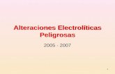 1 Alteraciones Electrolíticas Peligrosas 2005 - 2007.