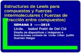 Estructuras de Lewis para compuestos y Fuerzas Intermoleculares ( Fuerzas de atracción entre compuestos) SEMANA 3 -----2015 Licda. Isabel Fratti de Del.
