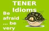 TENER Idioms Be afraid… be very afraid!. The verb TENER Tener  to have tengotenemos tienestenéis tienetienen.