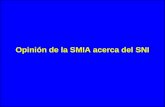 Opinión de la SMIA acerca del SNI. l El SNI actualmente l Limitaciones l Nuestra propuesta l Voto Opinión de la SMIA acerca del SNI.