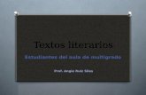 Textos literarios Estudiantes del aula de multigrado Prof. Angie Ruiz Siles.