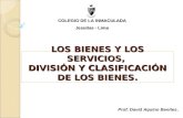 LOS BIENES Y LOS SERVICIOS, DIVISIÓN Y CLASIFICACIÓN DE LOS BIENES. COLEGIO DE LA INMACULADA Jesuitas - Lima Prof. David Aquino Benites.