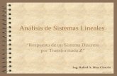 Análisis de Sistemas Lineales “Respuesta de un Sistema Discreto por Transformada Z” Ing. Rafael A. Díaz Chacón ASL/RAD/2001.