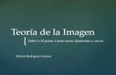 { Teoría de la Imagen Deber 1: El punto, Líneas rectas, Quebradas y curvas Patricia Rodriguez Caminer.