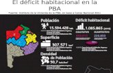 El déficit habitacional en la PBA Fuente: Instituto de la Vivienda de la PBA, en base a Censo Nacional 2011.