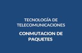 TECNOLOGÍA DE TELECOMUNICACIONES CONMUTACION DE PAQUETES.