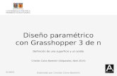 02-08-20151 Diseño paramétrico con Grasshopper 3 de n Elaborado por Cristián Calvo Barentin Cristián Calvo Barentin (Valparaíso, Abril 2014) Definición.