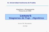 1 Algoritmos y Programación Primavera de 2006 Javier M. Hernández FCFM Lectura 5: Diagramas de Flujo - Algoritmos B. Universidad Autónoma de Puebla.