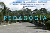 UNIVERSIDAD DE SAN CARLOS DE GUATEMALA CENTRO UNIVERSITARIO DE NOR-OCCIDENTE. HUEHUETENANGO P E D A G O G Í A M.Sc. Javier Osiel Alva.