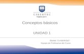 Conceptos básicos UNIDAD 1 Curso: Contabilidad I Equipo de Profesores del Curso.