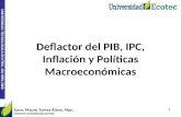 UNIVERSIDAD TECNOLÓGICA ECOTEC. ISO 9001:2008 Deflactor del PIB, IPC, Inflación y Políticas Macroeconómicas Econ. Mauro Torres Álava, Mpc. DOCENTE UNIVERSIDAD.