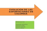 EVOLUCIÓN DE LAS EXPORTACIONES EN COLOMBIA PRESENTADO POR: ALEJANDRO FERNANDEZ ESTEFANIA NUÑEZ ESTEFANY SANCHEZ MONICA VARGAS.