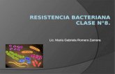 Lic. María Gabriela Romero Zamora. RESISTENCIA BACTERIANA  Desde el punto de vista medico, la resistencia de los antibióticos, se define como la falta.