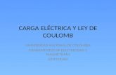 CARGA ELÉCTRICA Y LEY DE COULOMB UNIVERSIDAD NACIONAL DE COLOMBIA FUNDAMENTOS DE ELECTRICIDAD Y MAGNETISMO G1N11JUAN.