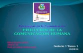 Estrategias de la Comunicación EVOLUCION DE LA COMUNICACIÓN HUMANA Periodo 1 Tarea 1 20/08/14.
