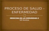 MEDICINA DE LA COMUNIDAD II HZ Arantxa.  CONCEPCIÓN DE SALUD DAVID ORTEGA MADRID.