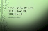 RESOLUCIÓN DE LOS PROBLEMAS DE PORCIENTOS POR: ARMANDO FRAGOSO.