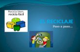Paso a paso…. ¿Que es el reciclaje? El reciclaje es un proceso fisicoquímico o mecánico que consiste en someter a una materia o un producto ya utilizado.