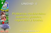 UNIDAD4 UNIDAD 4 Problemas Ambientales: aspectos globales, regionales y locales. Arq.Jorge Medrano C.