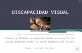 DISCAPACIDAD VISUAL Alumnos y Alumnas que padecen desde una restricción visual moderada hasta la total asusencia de visión. María José Gallardo Jódar.