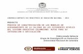 CONVENIO/CONTRATO 835 MINISTERIO DE EDUCACIÓN NACIONAL - 2013 PROYECTO PROCESO DE CARACTERIZACIÓN DE LOS MODELOS DE ASEGURAMIENTO DE LA CALIDAD EN LOS.
