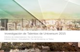 Informe de colaboradores | Tec de Monterrey Edición México | Estudiantes | Tec de Monterrey vs Todos Investigación de Talentos de Universum 2015.