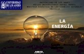 LA ENERGÍA Licda. Massiel Briceño JUNIO, 2015.  El término energía es pronunciado diariamente por políticos, economistas, físicos, químicos, biólogos,