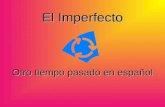 El Imperfecto Otro tiempo pasado en español. Verbos de “AR” LLENAR Yo llenaba Tú llenabas Él, ella, Ud. llenaba Nosotrosllenábamos Ellos, ellas, Uds.llenaban.