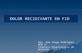DOLOR RECIDIVANTE EN FID Dra. Ane Vesga Rodríguez MIR 3º Complejo Hospitalario de Navarra.