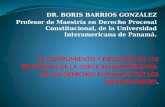 DR. BORIS BARRIOS GONZÁLEZ Profesor de Maestría en Derecho Procesal Constitucional, de la Universidad Interamericana de Panamá.