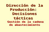 Dirección de la Producción: Decisiones tácticas Gestión de la cadena de abastecimiento.