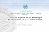 Universidad de Almería Máster en Administración, Comunicaciones y Seguridad Informática Gestión Express de la Tecnología de la Información y la Comunicación.