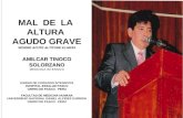 SEVERE ACUTE ALTITUDE ILLNESS AMILCAR TINOCO SOLORZANO HOSPITAL ESSALUD PASCO CERRO DE PASCO - PERU FACULTAD DE MEDICINA HUMANA MAL DE LA ALTURA AGUDO.
