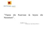 “Tipos de Fuerzas & leyes de Newton”. CLASE 1 y 2 Editado por: Juan Manuel Pinto C.-