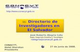 CONACYT, Hotel Sheraton Presidente  96- Directorio de Investigadores en El Salvador 96- Directorio de Investigadores en El Salvador.