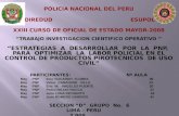 POLICIA NACIONAL DEL PERU DIREDUD ESUPOL DIREDUD ESUPOL XXIII CURSO DE OFICIAL DE ESTADO MAYOR-2008 “TRABAJO INVESTIGACION CIENTIFICO OPERATIVO ” ESTRATEGIAS.