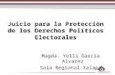 Juicio para la Protección de los Derechos Políticos Electorales Magda. Yolli García Alvarez Sala Regional Xalapa.