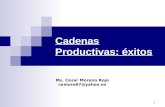 1 Cadenas Productivas: éxitos Ms. César Moreno Rojo cemoro67@yahoo.es.