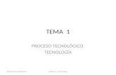 TEMA 1 PROCESO TECNOLÓGICO TECNOLOGÍA IES 8 de Marzo (Alicante)Profesora Sol Murciego.