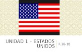 UNIDAD 1 – ESTADOS UNIDOS P. 26- 95. ADIVINA … ? Cuántas personas hablan español en los Estados Unidos? ?Hay más hispanohablantes en España o los Estados.