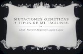 MUTACIONES GENÉTICAS Y TIPOS DE MUTACIONES LESS. Manuel Alejandro López Lucas.