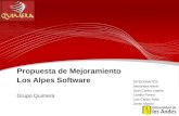 Propuesta de Mejoramiento Los Alpes Software Grupo Quimera INTEGRANTES: Alexandra Marín Juan Carlos Lopera Camilo Forero Luis Carlos Ávila Javier Murcia.