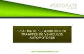 SISTEMA DE SEGUIMIENTO DE TRÁMITES DE VEHÍCULOS AUTOMOTORES.