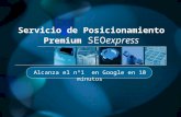Alcanza el nº1 en Google en 10 minutos Servicio de Posicionamiento Premium SEOexpress.