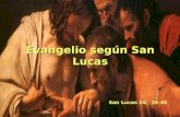 Evangelio según San Lucas San Lucas 24, 35-48 La Roca Lectura del Santo Evangelio según San Lucas 24, 35-48 Gloria a ti, Señor.