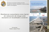 Resiliencia comunitaria como factor de reducción de riesgo ante tsunamis en localidades costeras Presenta: Pablo López Filun.