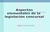 Aspectos elementales de la legislación concursal Rafael Lara González.
