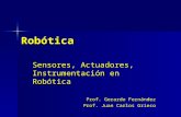 Robótica Sensores, Actuadores, Instrumentación en Robótica Prof. Gerardo Fernández Prof. Juan Carlos Grieco.