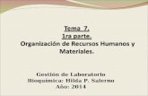 Gestión de Laboratorio Bioquímica: Hilda P. Salerno Año: 2014.